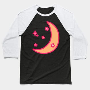 Crecent Moon and Stars Baseball T-Shirt